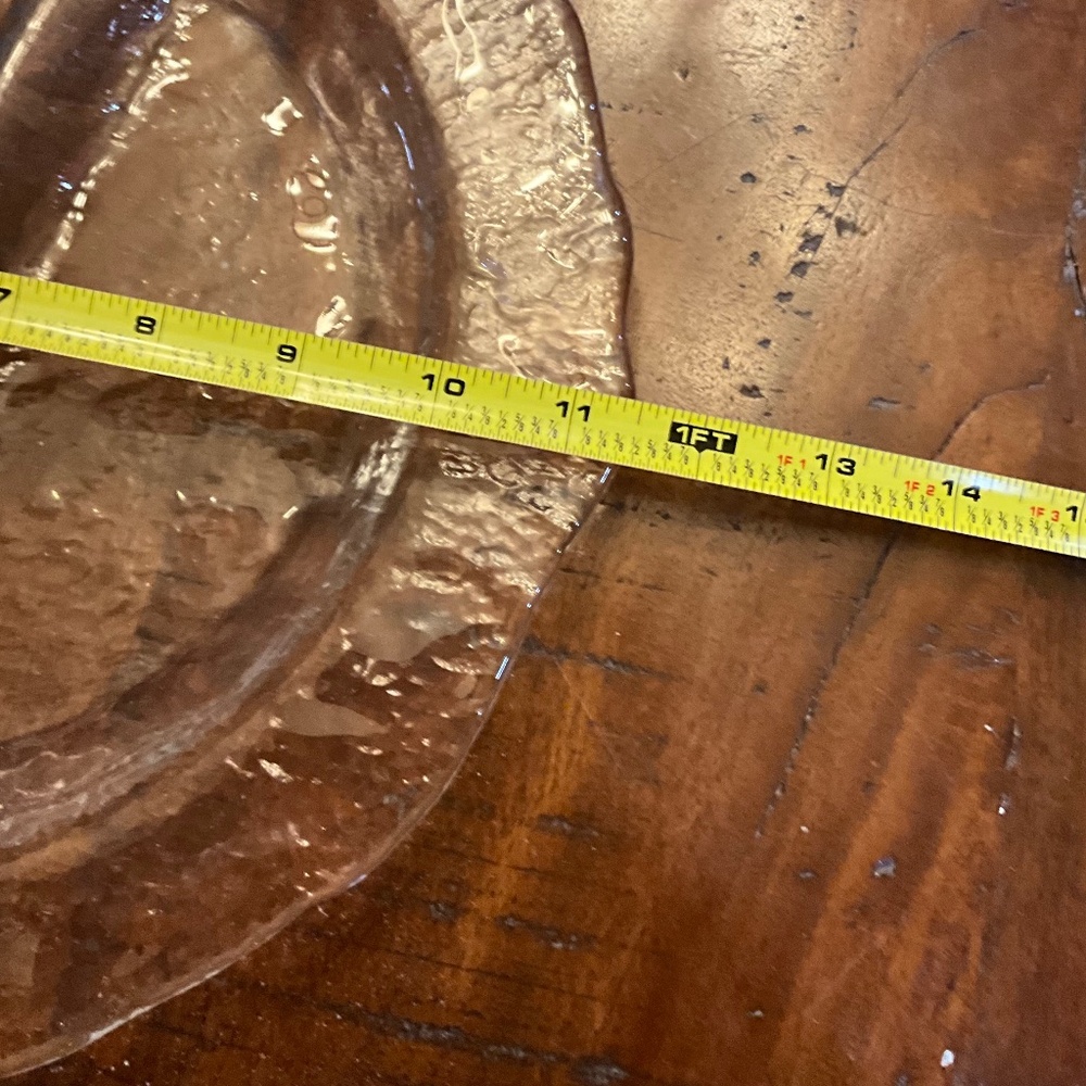 3 Unique Elegant Hand Blown Glass Vintage Serving Pieces - Picture 10 of 10